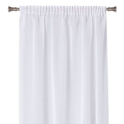Firanka z taśmą MARY, 140 x 280 cm, kolor biały