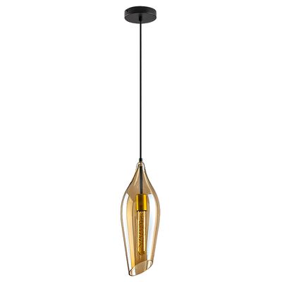 Lampa wisząca Bellini czarno-bursztynowy E27 14 cm x 100 cm Rabalux