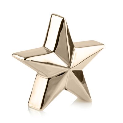 Gwiazda ceramiczna 8 cm złoty