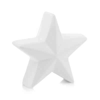 Gwiazda ceramiczna 8 cm biały