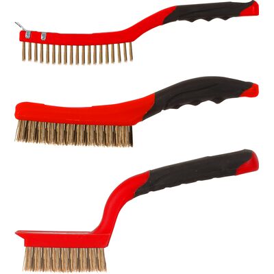 Szczotka druciana - mosiądz 3 x 19 rzędów 340 mm Proline