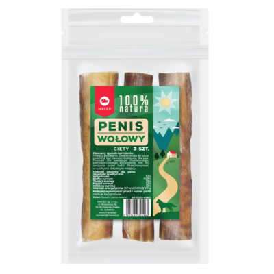 Penis wołowy cięty suszony 3 sztuki 100% natura