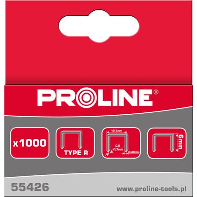 Zszywki 8 mm hartowane 12,7 x 0,7 mm 1000 sztuk Proline
