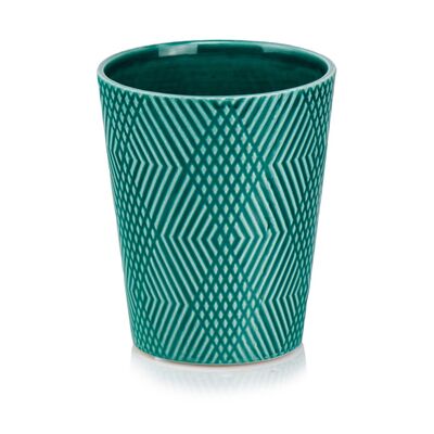 Osłonka ceramiczna turkusowa 15 cm