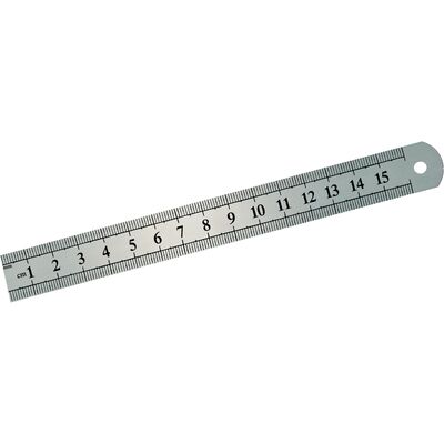 Przymiar stalowy sztywny dwustronnie skalowany 150 x 18 mm
