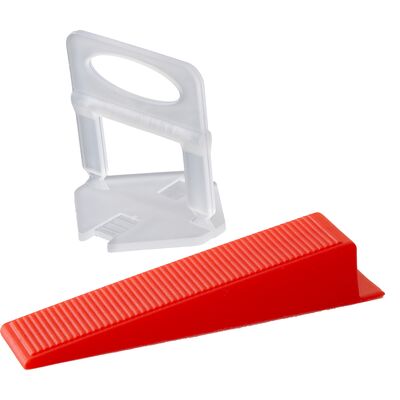 System poziomowania płytek klips 2 mm 300 sztuk /klin 100 sztuk Proline