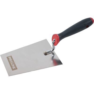 Kielnia trapezowa nierdzewna 140 x 90 x 60 mm rączka dwuskładnikowa PROLINE