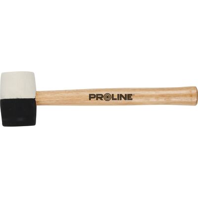 Młotek gumowy czarno-biały 980 g drewniany trzonek Proline