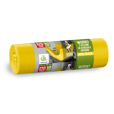 Worki do segregacji plastik 120 l 10 sztuk