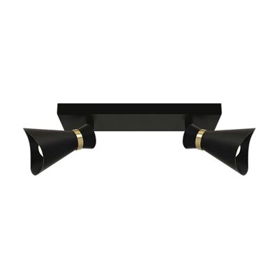 Oprawa ścienno-sufitowa LORETA SPT E14 2L black/golden strühm