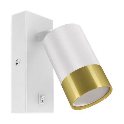 Oprawa dekoracyjna PUZON  WLL GU10  white/golden strühm
