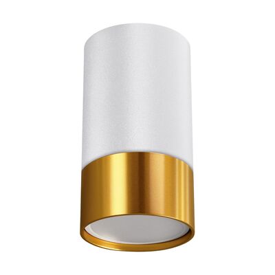 Oprawa sufitowa PUZON D WL GU10  white/gold strühm