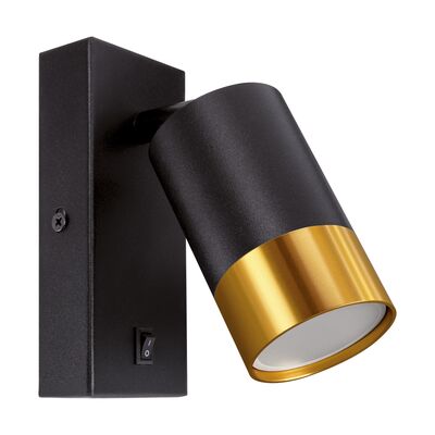 Oprawa dekoracyjna PUZON  WLL GU10 black/gold strühm