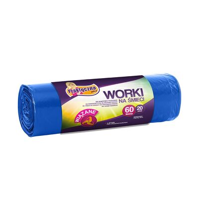 Worki na śmieci wiązane 60 l 20 sztuk
