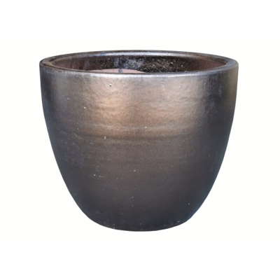 Donica mrozoodporna Glazed Egg Pot Bronze 38 x 32 cm brązowy