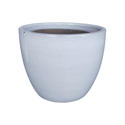 Donica mrozoodporna Glazed Egg Pot White 38 x 32 cm biały