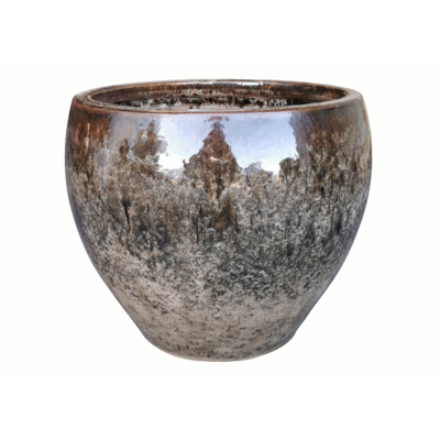 Donica mrozoodporna Glazed Belly Falling Brown 31 x 25 cm brązowy