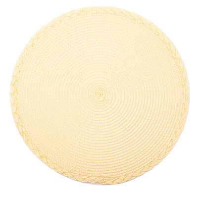 Mata stołowa 38 cm Plecionka Żółty