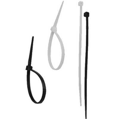 Nylonowe opaski zaciskowe czarne 7,6 x 370 mm 100 sztuk