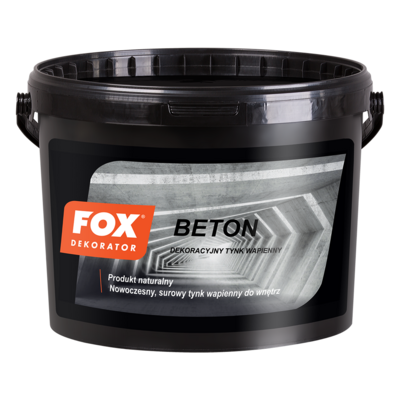 Tynk dekoracyjny BETON szary 10 kg FOX Dekorator