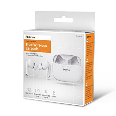 Słuchawki TWS douszne bluetooth denver TWE-47WHITE