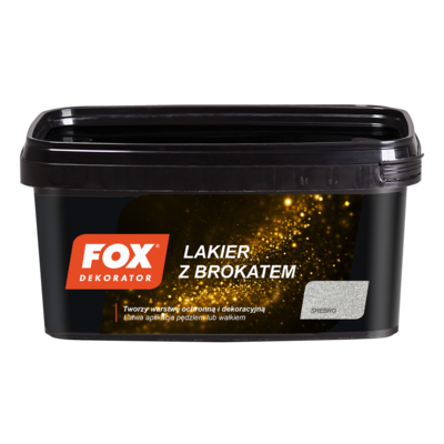 Lakier z brokatem srebro 1 l FOX Dekorator