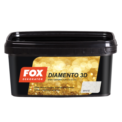 Farba dekoracyjny DIAMENTO 3D white 1 l FOX Dekorator