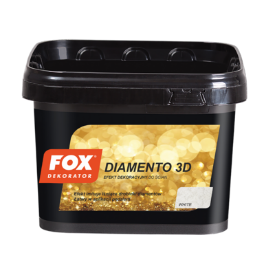 Farba dekoracyjny DIAMENTO 3D white 3 l FOX Dekorator