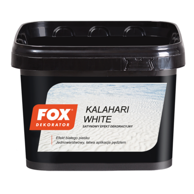 Farba dekoracyjna KALAHARI white 3 l FOX Dekorator