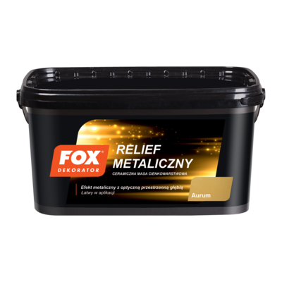 Masa cienkowarstwowa RELIEF METALICZNY 002 aurum 1 kg FOX Dekorator