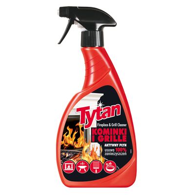 Płyn do czyszczenia szyb kominkowych i grilli Tytan spray 500 g