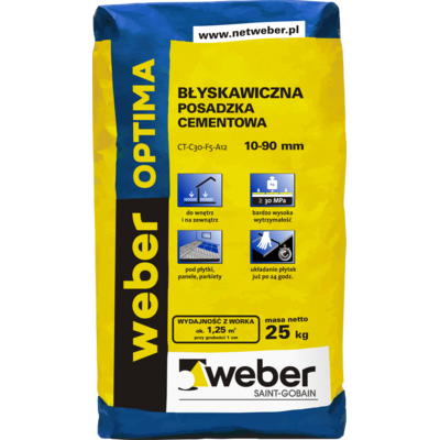 Błyskawiczna posadzka cementowa OPTIMA 25 kg WEBER