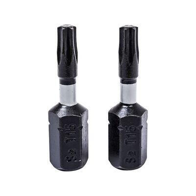 Końcówki wkrętakowe udarowe Torx T15 x 25 mm, 2 szt.