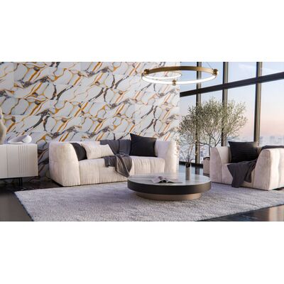 Płytka samoprzylepna marmur biało-złoty rolka 280 x 60 cm PSR-0012