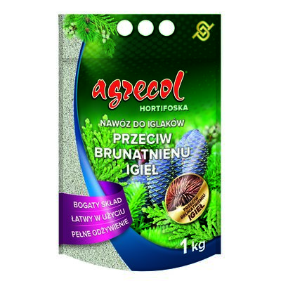 Nawóz Hortifoska do iglaków przeciw brązowieniu igieł 1 kg Agrecol