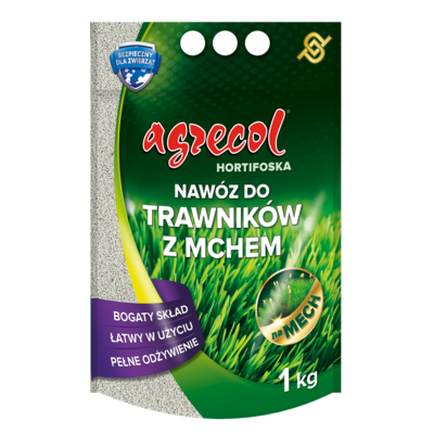 Nawóz Hortifoska do trawników z mchem 1 kg Agrecol