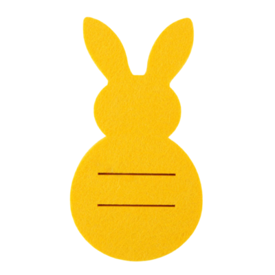 Etui na sztućce filcowe Zając żółty 17,5 x 9,5 cm