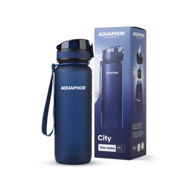 Butelka filtrująca City 800 ml granatowa
