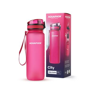 Butelka filtrująca City 800 ml różowa