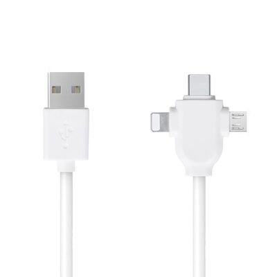 Kabel USB 3 w 1 micro usb lightning typ c LB0112 libox