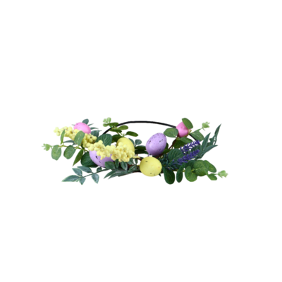 Wianek wielkanocny z jajkami 35 cm
