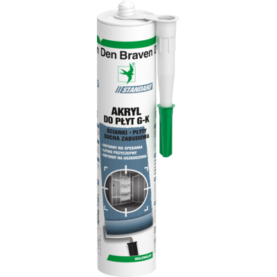 Akryl do płyt g-k 280 ml biały Den Braven