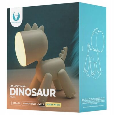 Lampka nocna LED dinozaur FNL-08 biały forever light