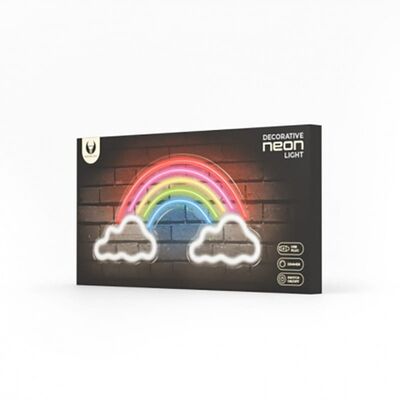 Neon plexi LED tęcza w chmurach wielokolorowy FPNE32 forever light