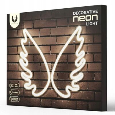 Neon plexi LED skrzydła biały FPNE09X forever light