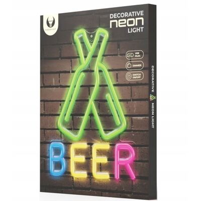 Neon plexi LED beer wielokolorowy FPNE08X forever light
