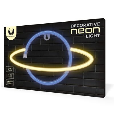 Neon LED saturn żółto-niebieski FLNE11 forever light