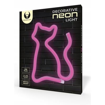 Neon LED kot różowy FLNEO4 forever light