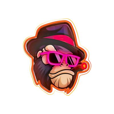 Neon LED gangsta małpa wielokolorowy FLA03 forever light