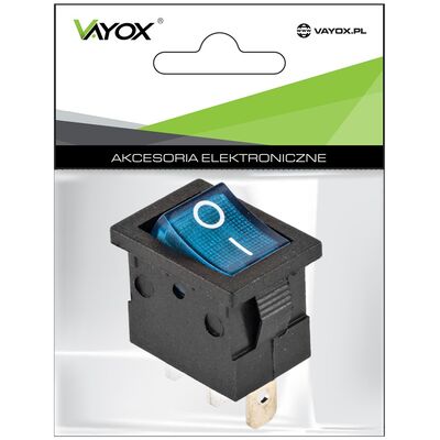 Przełącznik MK1011 podświetlenie niebieski 230 V PRK0120C vayox